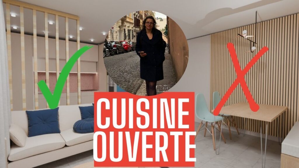 cuisine ouverte sur salon 25m2